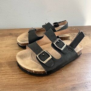 Toddler Black Double Strap Sandals - jumping beans 7
